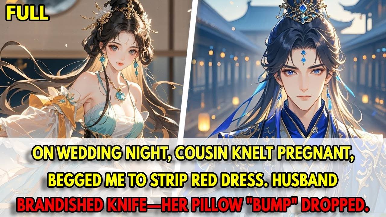 On wedding night, cousin knelt pregnant, begged me to strip red dress. Husband brandished knife..
