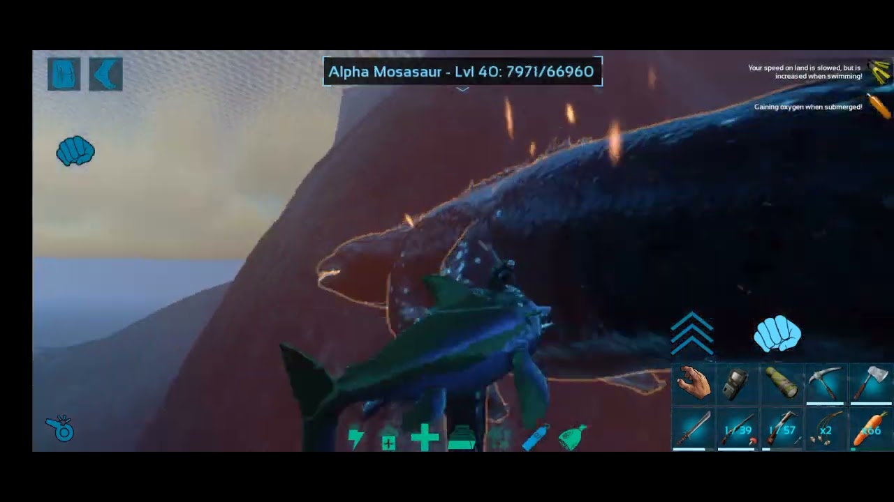 EP. 20 Melawan Alpha Mosasaurus - Ark: Survival Evolved Mobile # ...