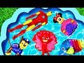 Pool of Toys, Learn Colors with Toys, Super Heroes and Disney Princess