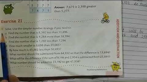 Exercise-2I | Class-4 Maths | Chapter-2 Addition & Subtraction | New enjoying mathematics | Oxford