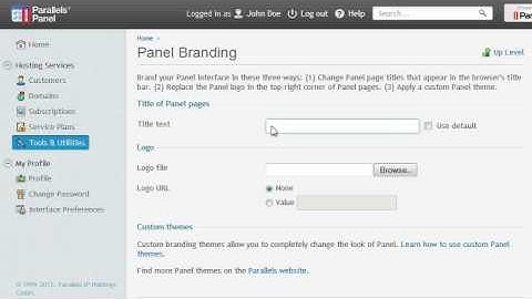 Customising and branding your Plesk control panel