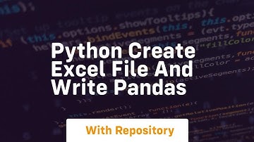 python create excel file and write pandas