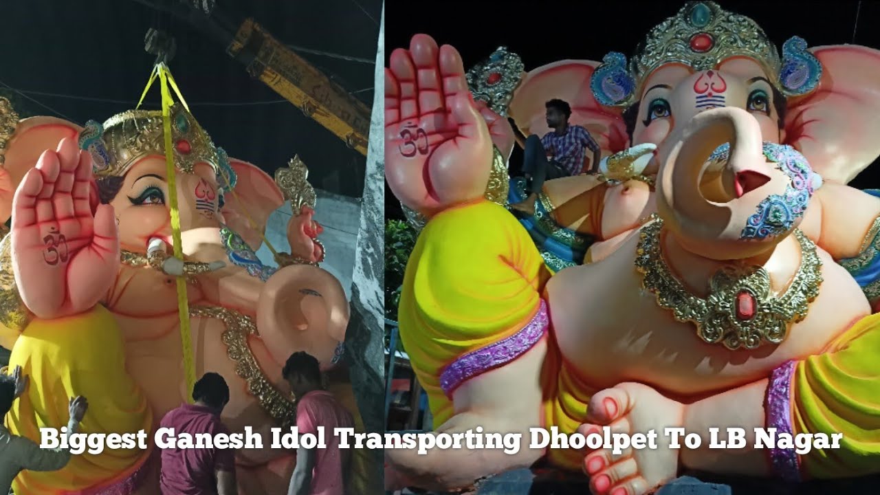 Ganesh Aagman 2022 | Biggest Ganesh Idol Transporting Dhoolpet To LB Nagar