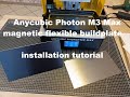 magnetic flexible buildplate for the Anycubic Photon Max - installation tutorial