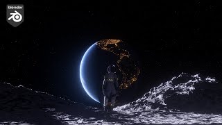 Blender 3 Scene Tutorial Moonscape | Eevee   Cycles