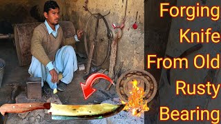 Amazing Technique of Making Super Sharp Knife From Old Bearing | Talented Blacksmith Forging Knife by Amazing Skills 1,145 views 1 year ago 9 minutes, 51 seconds