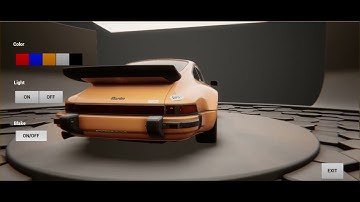 Unreal Engine4 car configurator  for Porsche 911 turbo