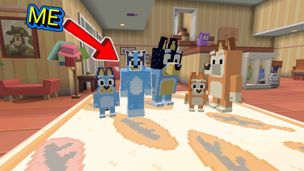 I added Bluey DLC to mobile Minecraft... - YouTube