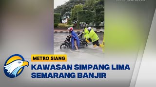 Diguyur Hujan Terus Menerus, Simpang Lima Semarang Terendam Banjir 40 CM