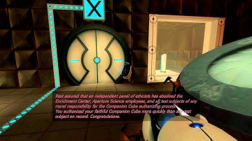 Portal HD Walkthrough Part 6: End of Companion Cube