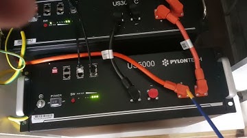 Connecting cables new pylontech us5000 battery installation BMS setup power cables connection