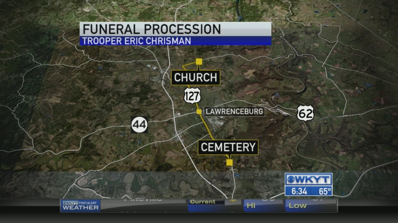 Funeral held today for state trooper - YouTube