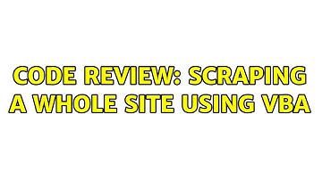 Code Review: Scraping a whole site using vba