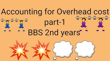 Accounting for overhead costing part-1// Ratio and basis ofapportionment💥Direct and indirect exp.$$