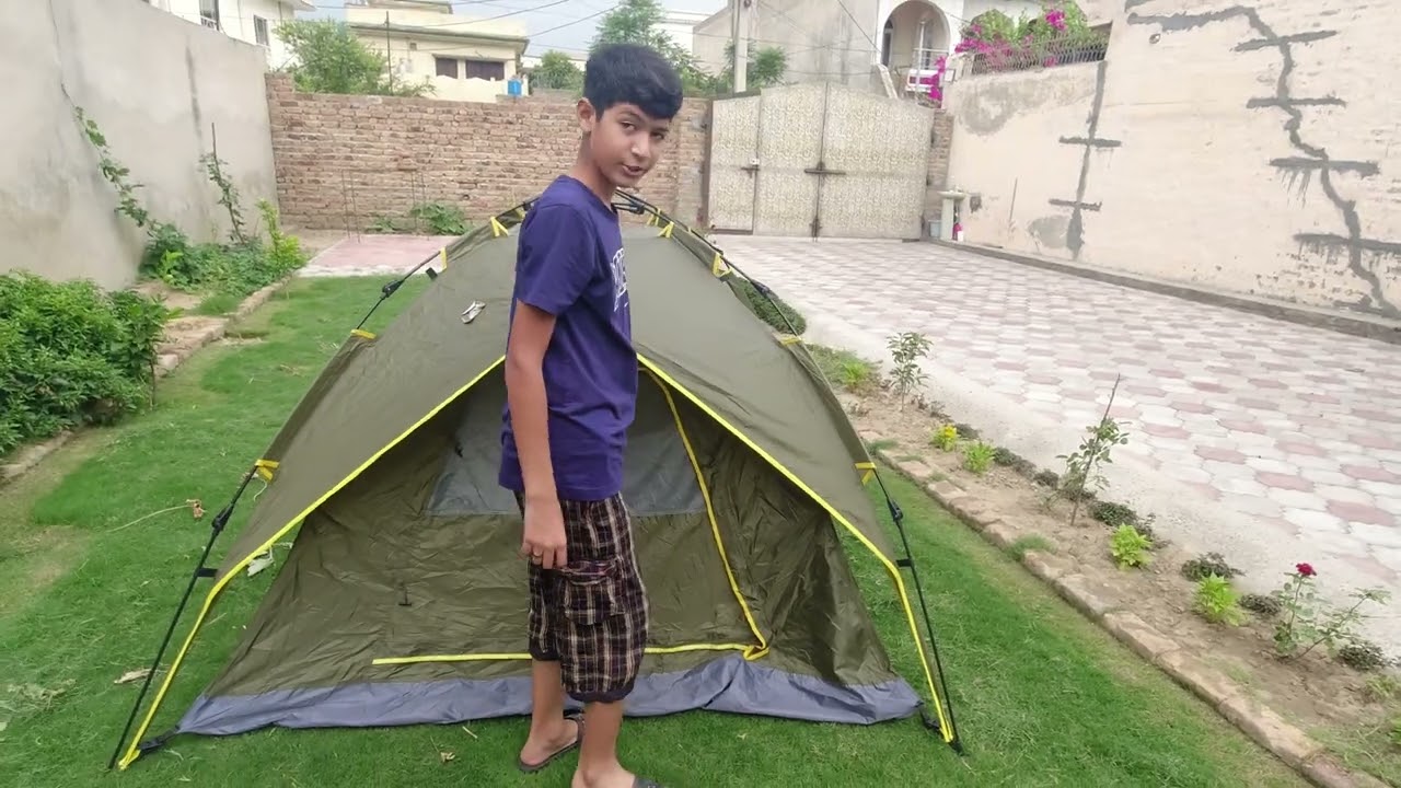 Camping in backyard Chakwal and BBQ