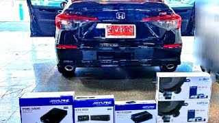 HONDA CIVIC 2022 ชุดเครื่องเสียง HI RES พบ AUDISON 2 ohm Alpine UTX M08 + DSP PDP E800