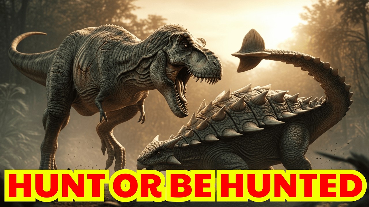 Охотник становится добычей: ужасающая атака динозавров | доисторические животные
