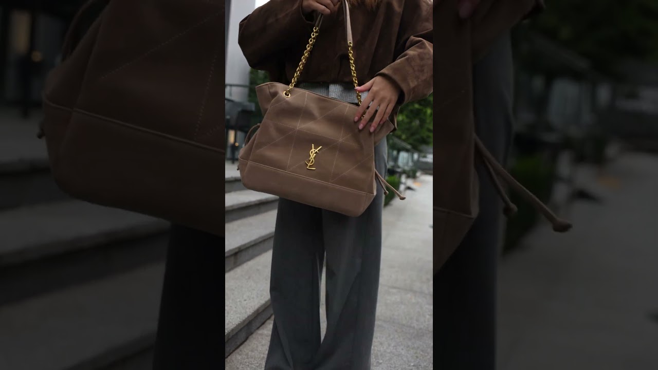 ❤️ Saint Laurent Jamie Shopping in Suede Golden Leaf 🔗