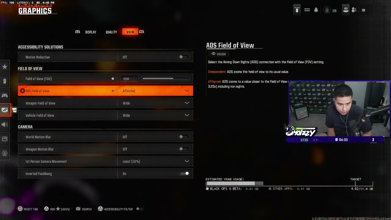 BO6 SHOTZZY COMPETITIVE GRAPHIC SETTINGS  