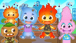 FIVE LITTLE BABIES 🔥🧊 With Elemental characters
