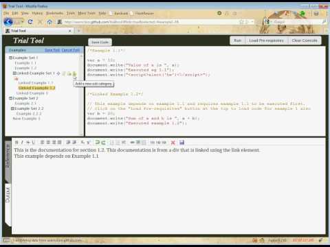 TrialTool - A Javascript API Viewer