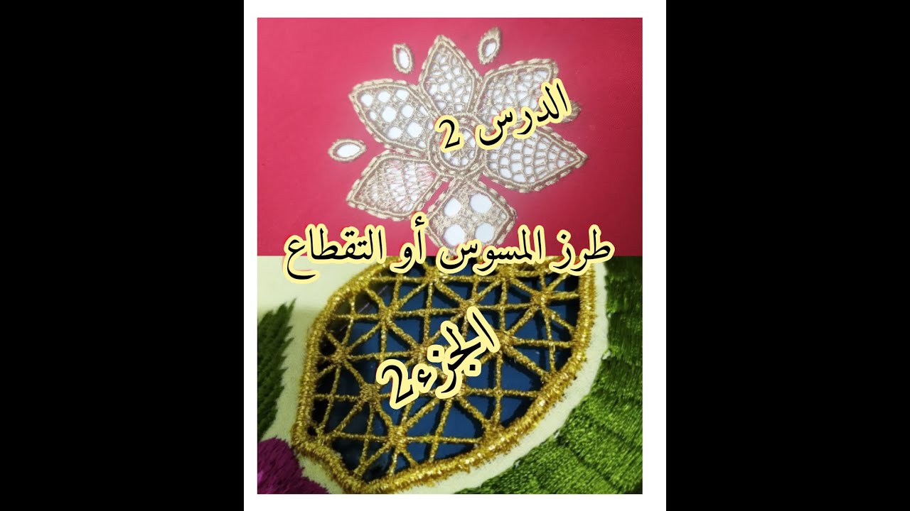 طرز المسوس 🧵 او التقطاع بالماكنة دالرباطي/الجزء الثاني/انواع كثيرة من التشباك /فيديو كله إفادة