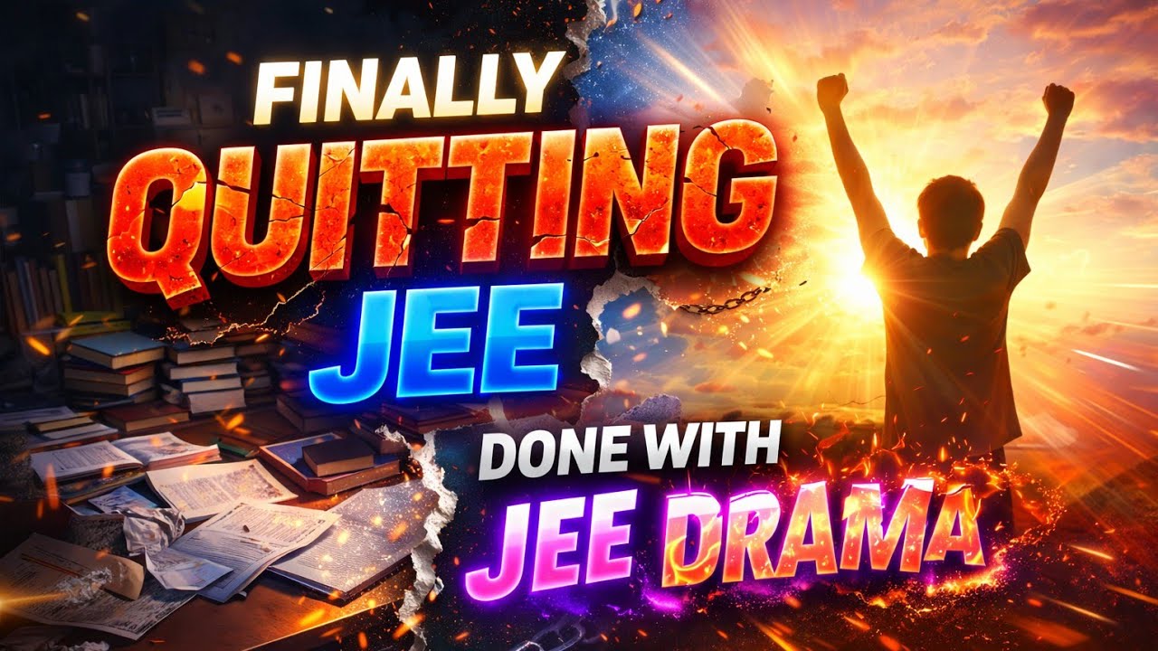 FINALLY QUITTING JEE TOO MUCH PRESSURE || WASTED 3 YEAR HARDWORK!! #jee2026 