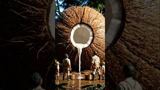 The big size coconut cutting 🥥 #funny #coconut #shorts