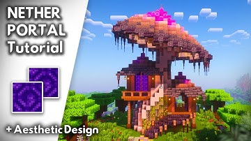 NETHER PORTAL Design Tutorial | Minecraft Tutorial