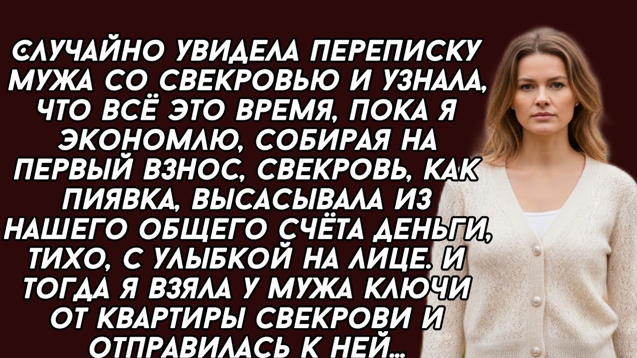 Случайно узнала что СВЕКРОВЬ как пиявка вытягивала из нашего общего счёта все деньги...