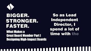 What Makes a Great Board Member: Part I | Designing High-Impact Boards