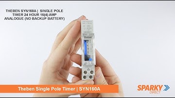 THEBEN SYN160A |  SINGLE POLE TIMER 24 HOUR 16(4) AMP ANALOGUE (NO BACKUP BATTERY) | Theben Timer