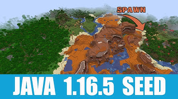 Minecraft Java 1.16.5 Seed: Two villages, ruined portal, jungle temple, eroded badlands all at spawn