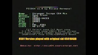 C64 - Music - Stranger Things C64 Mix by Saul Cross (2017) With original Sid 6581R4AR