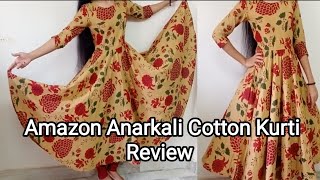 Amazon Anarkali Cotton Kurti Review / Daily Wear cotton kurti / Summer Special kurti / Khush Styles