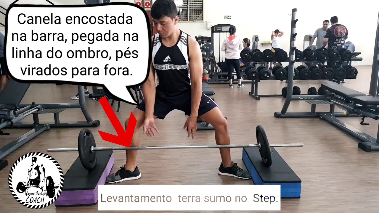 Levantamento terra sumô halter com step 