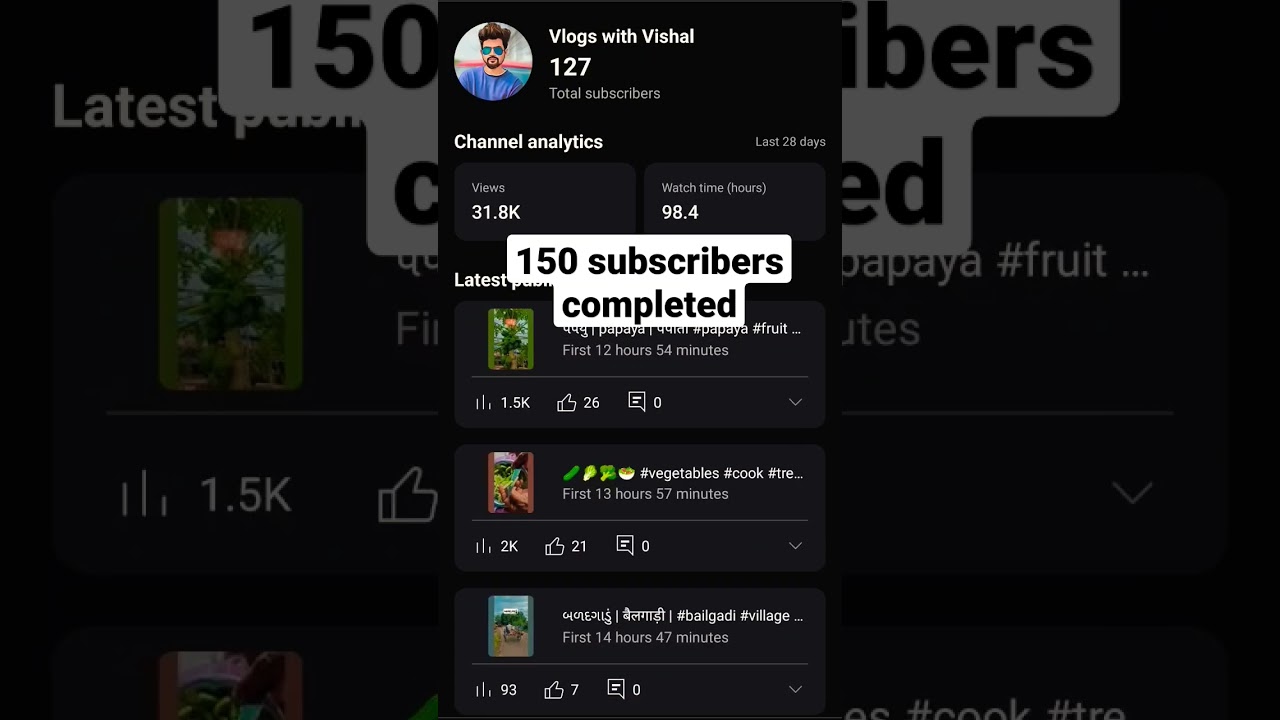 150 subscribers completed🔥