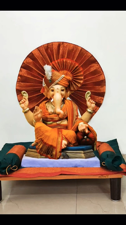 Simple & Royal Ganpati Decoration Using Fabric | Easy Home Decoration for Ganesh Chaturthi 2025