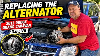 How to replace the Alternator in a 2013 3.6 L Dodge Grand Caravan. #dodge