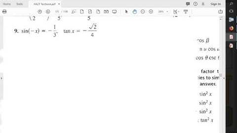 Using identities to find trig values 7.1 #9
