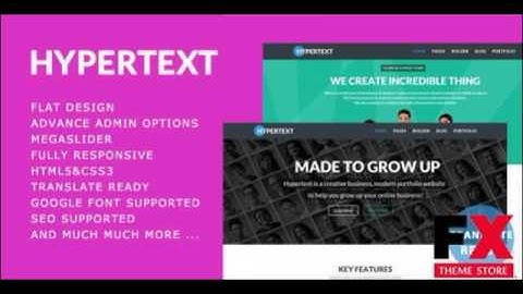 Preview Hypertext - Flat Portfolio Drupal Theme TForest