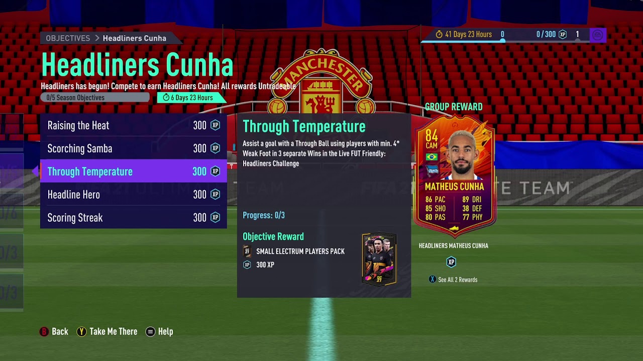 FREE 84 Cunha Headliners Objectives FIFA 21