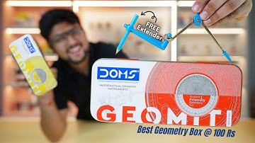 Best Geometry Box Under 100 Rs | Doms Geomiti + EXTENDER Review  🔥
