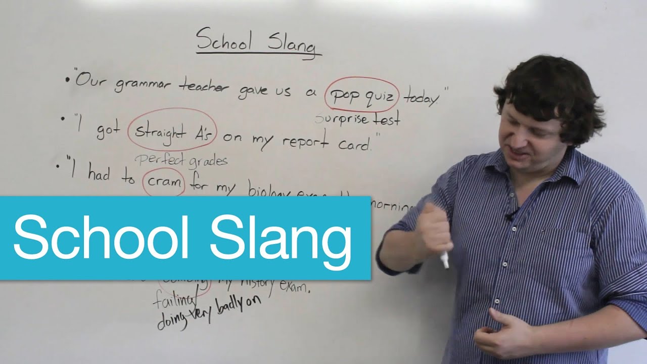English Vocabulary School Slang YouTube