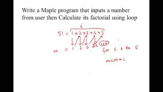 Factorial of a number using loop
