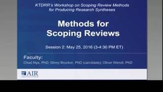 Scoping Reviews Workshop Part 2