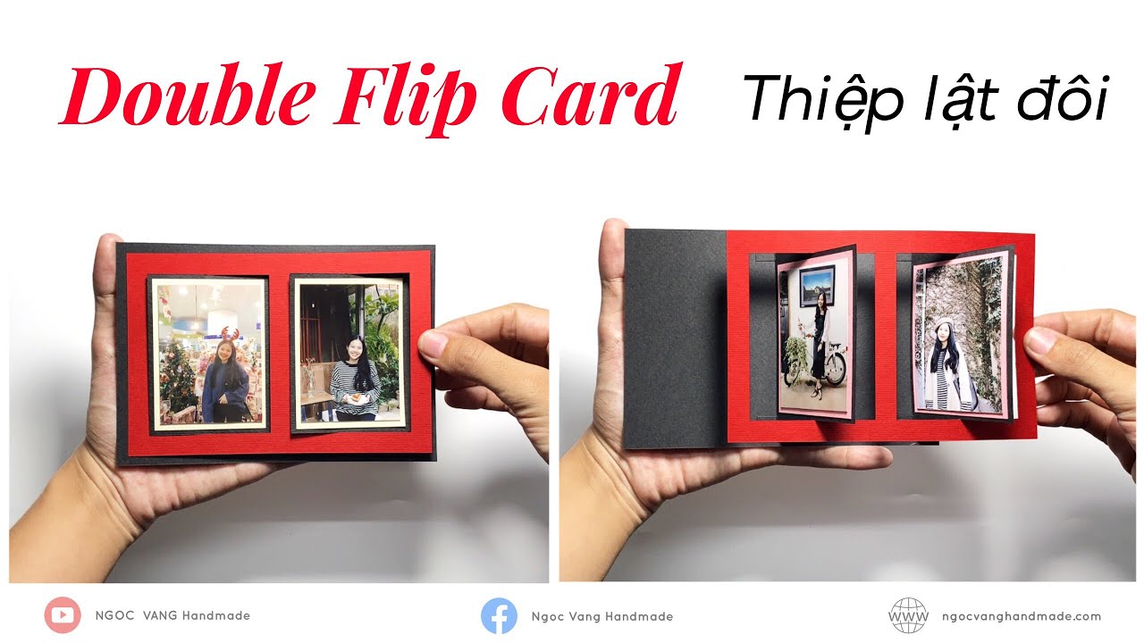 double flip card thiỆp ĐỔi Ảnh ĐÔi thiệp lật kép
