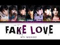 Bts   fake love color coded lyricshanromeng