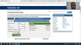 Investing Calculator! ( Start Investing now!)
