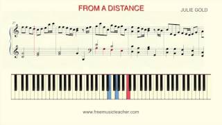 How To Play Piano: "From a Distance"  by  Julie Gold